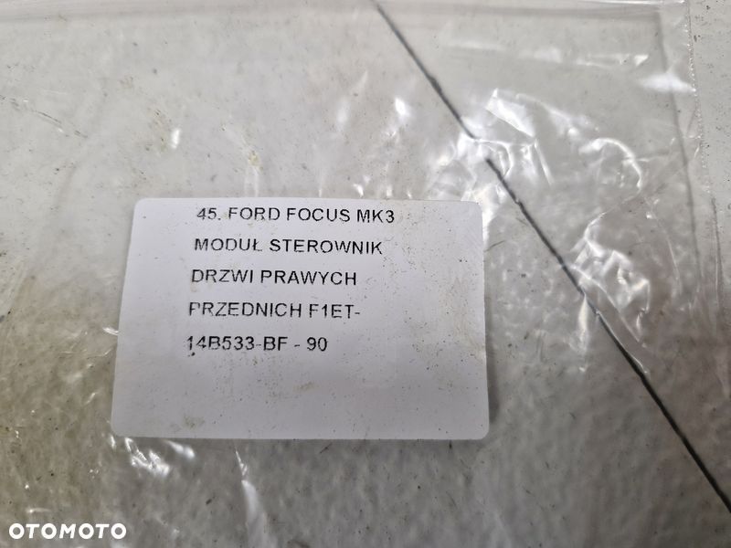 ford focus 3 iii mk3 moduł sterownik drzwi prawy przód f1et-14b533-bf - 3
