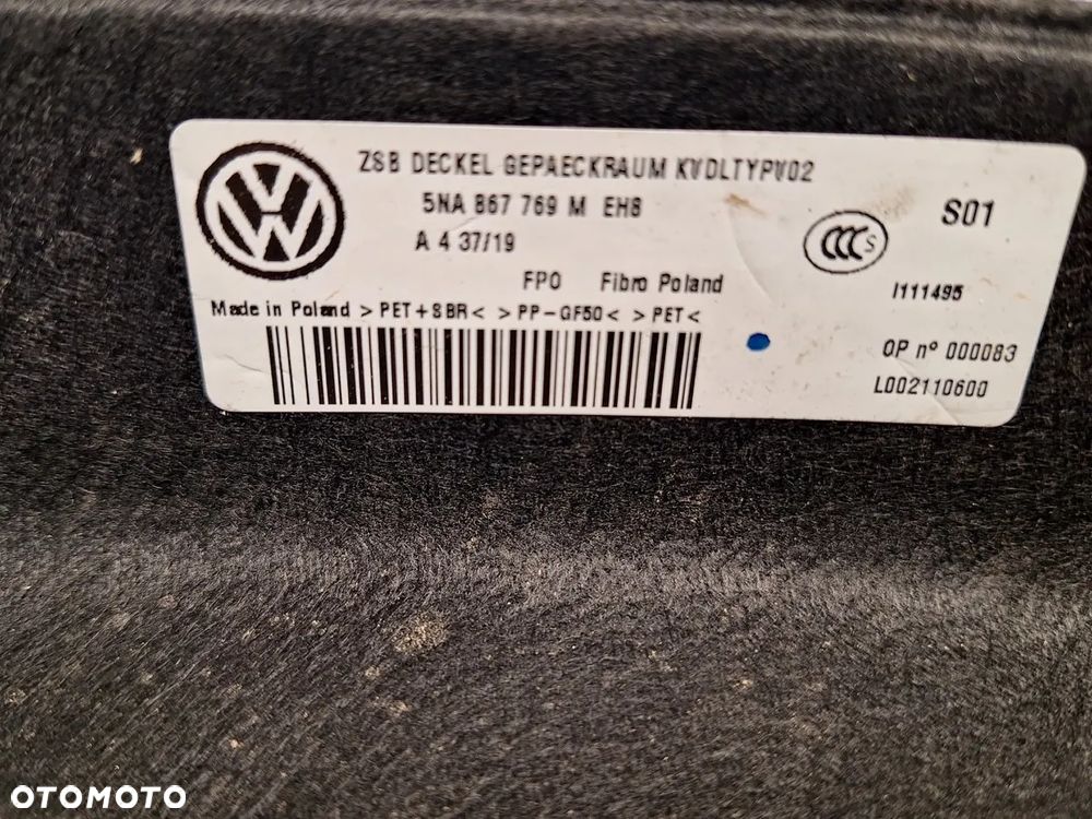 polka bagaznika vw tiguan II 2 2016- 5na  5na867769m orginal demontaz - 5