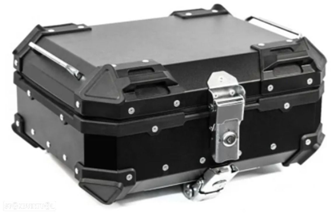 top case 22 litros aluminio black com base de montagem - 1