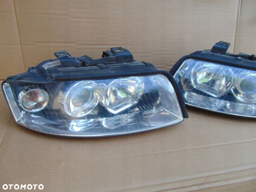 komplet lampy przód prawa lewa audi a4 b6 xenon ładne - 2