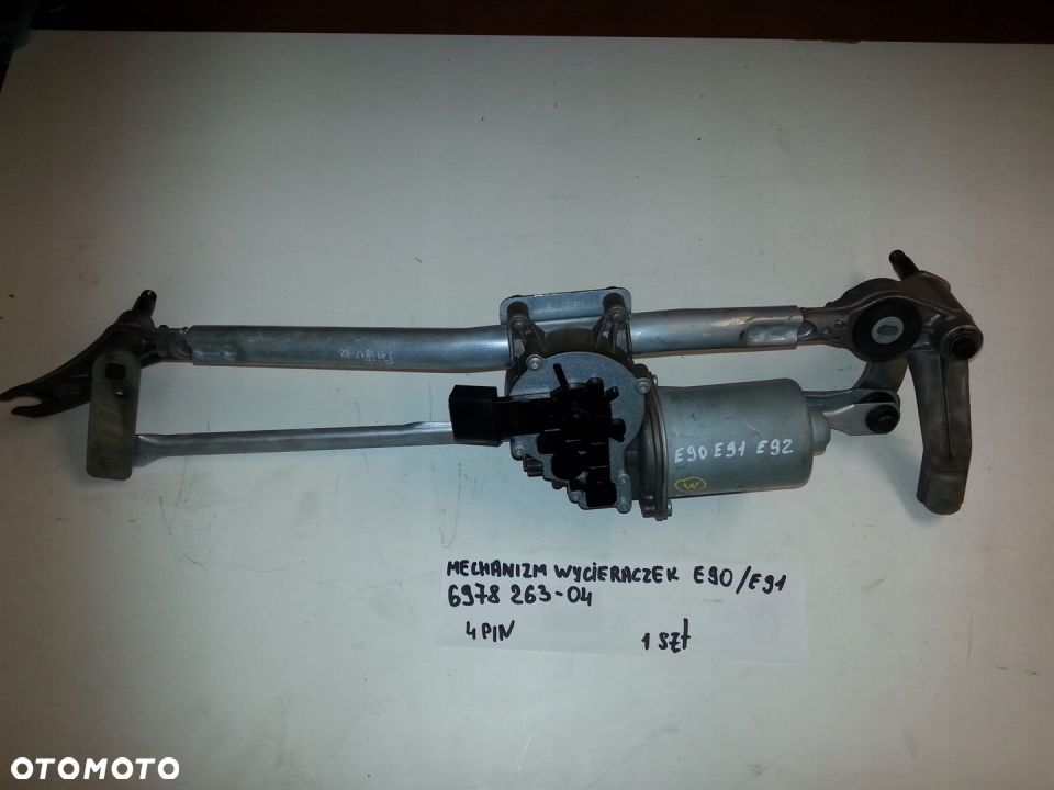 MECHANIZM SILNICZEK WYCIERACZEK BMW E90 E91 4 PIN - 1