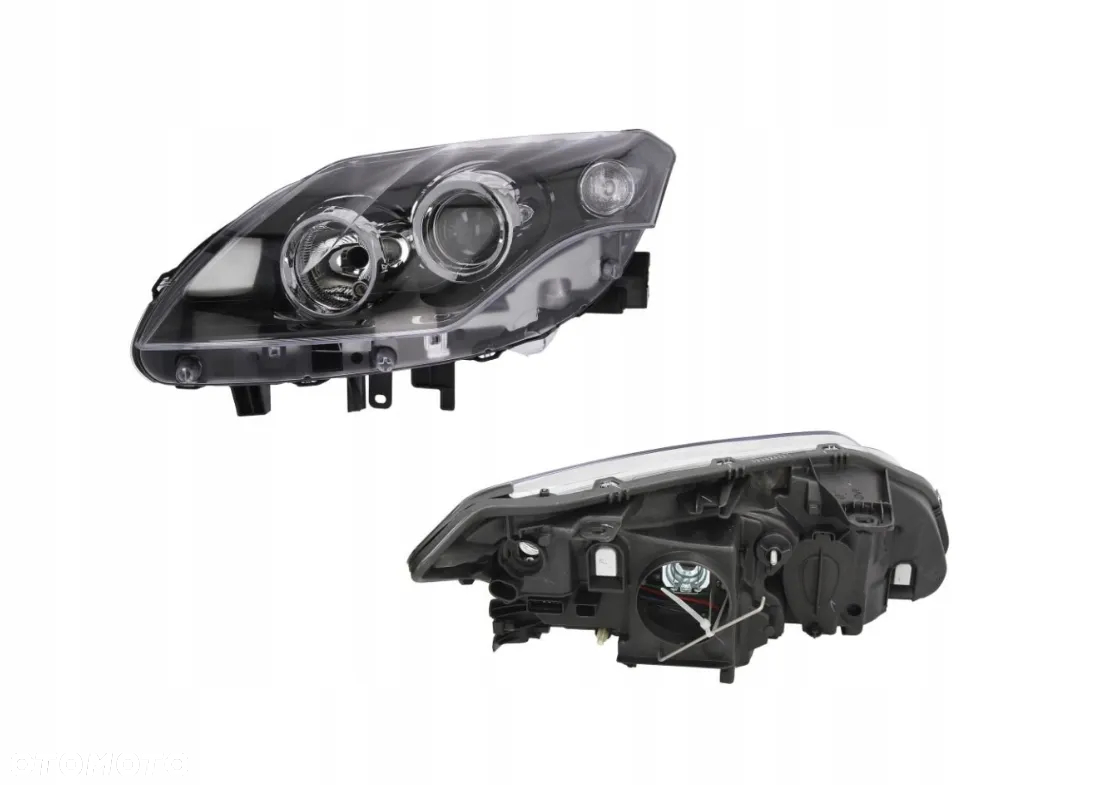 Reflektor Lampa Przód Renault Laguna III 3 2007-2010 H7+H7 Prawa Lewa Czarna - 4