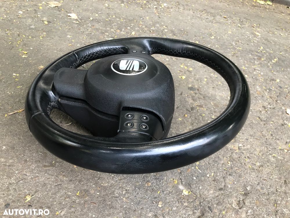 Volan piele negru cu comenzi si airbag Seat 2005 - 2