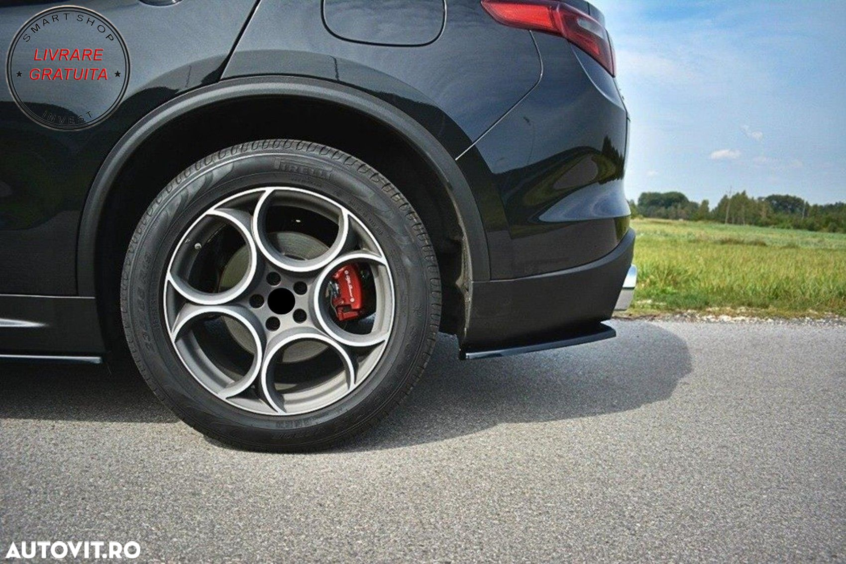 Prelungiri Extensii Bara Spate Alfa Romeo Stelvio 949 (2016-2020) Negru- livrare gratuita - 9