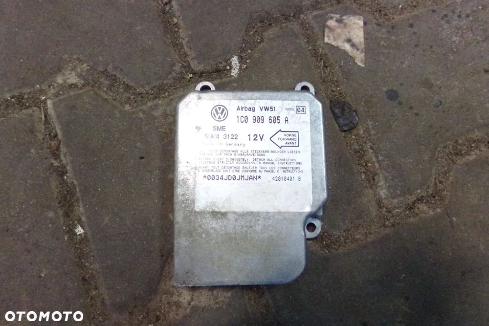 Moduł poduszek sensor airbag 1C0909605A Audi Seat Skoda Volkswagen