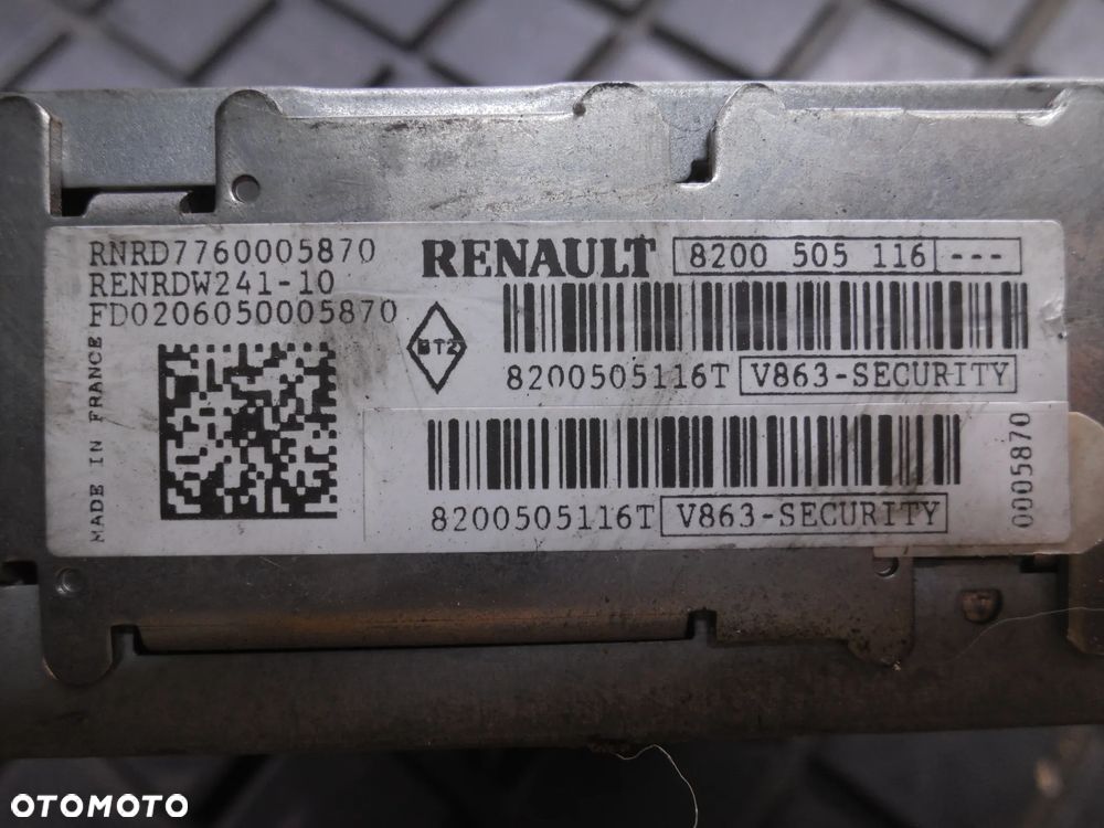 RENAULT MEGANE II RADIO CD 8200505116 - 5