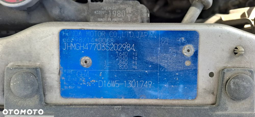 Honda HR-V 1,6 16v   D16W5  na części - 11