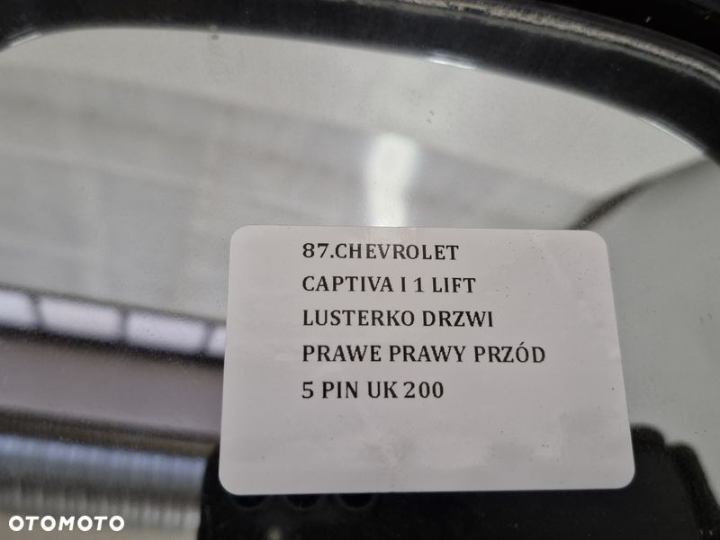 CHEVROLET CAPTIVA I 1 LIFT LUSTERKO DRZWI PRAWE PRAWY PRZÓD  5 PIN UK - 9
