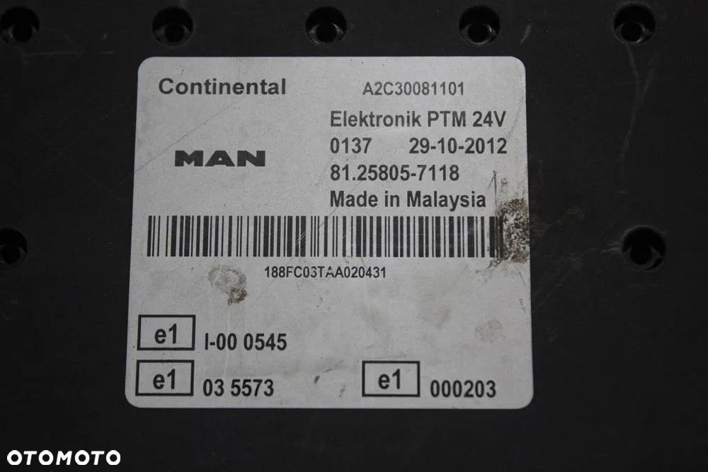 # MAN TGX TGS KOMPUTER STEROWNIK MODUŁ PTM 81.25805-7118 81258057118 - 2