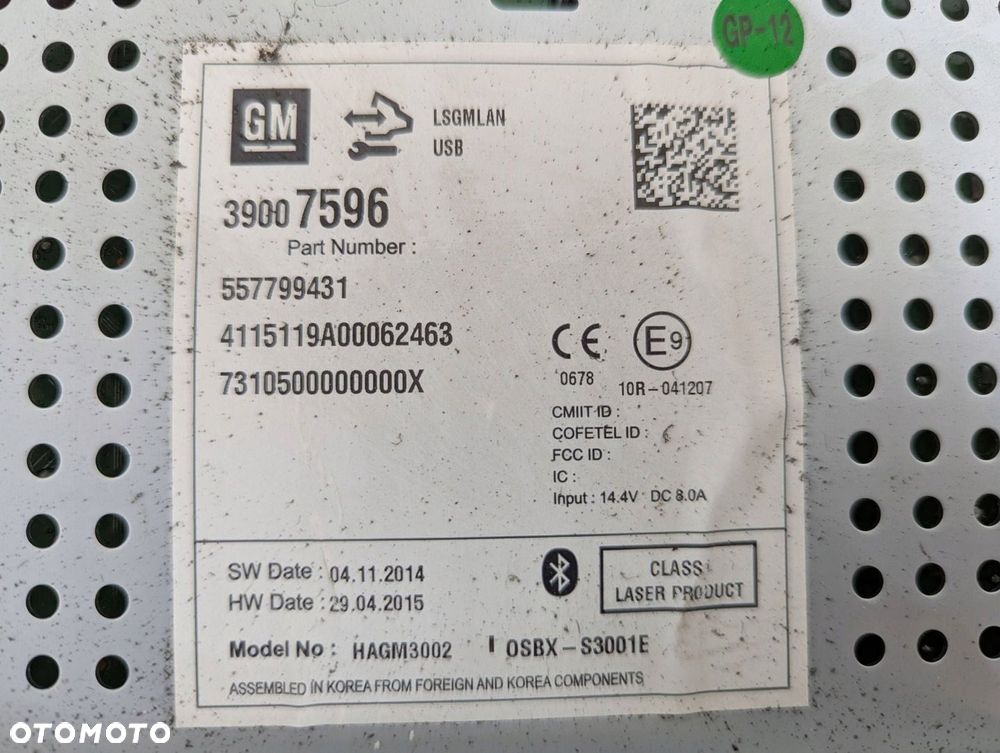 Opel Zafira C 2011-2015 radio panel wyświetlacz - 4