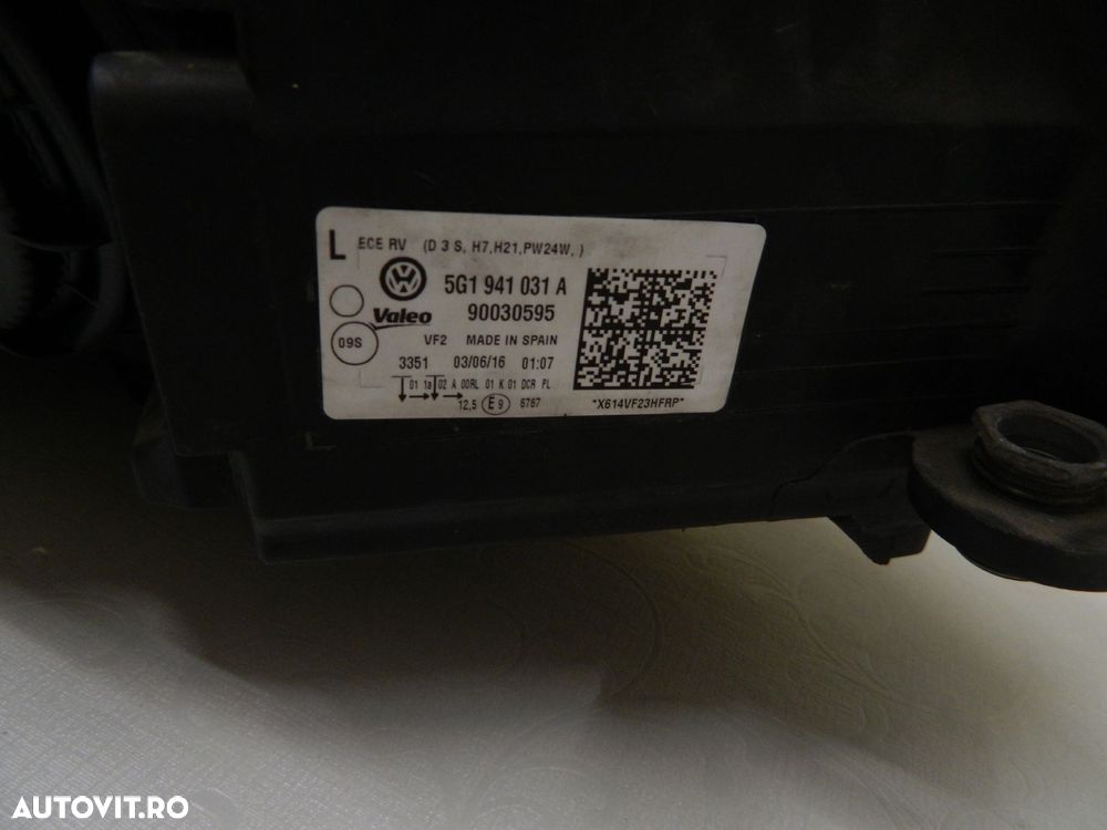 Far stanga VW Golf 7 GTI Bi-Xenon, 2013, 2014, 2015, 2016, cod origine 5G1941031A 5G1941031A. - 6