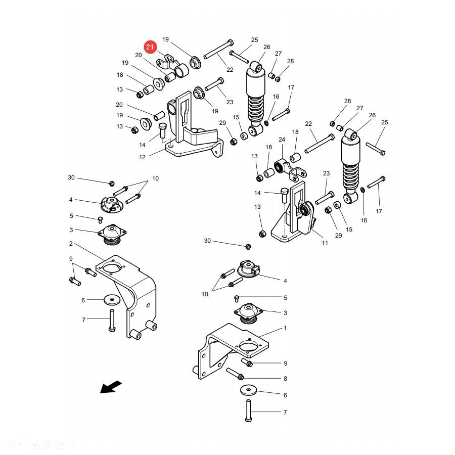 Cięgło drążka Massey Ferguson 4377670M93 Oryginał - 4