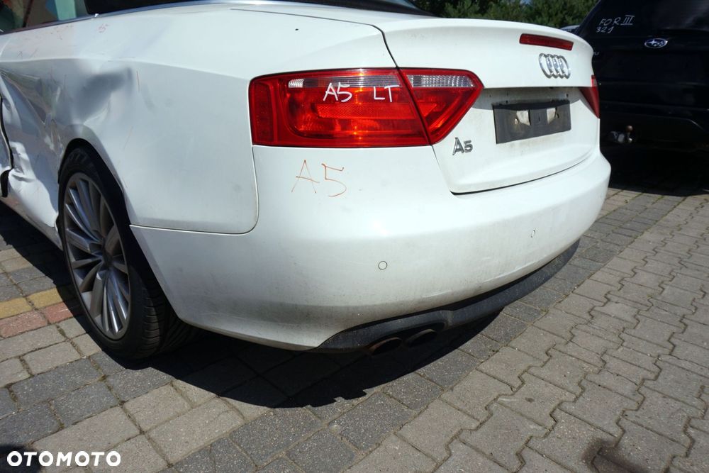 ZDERZAK TYLNY A5 I 8T CABRIO LY9C  BIAŁY AUDI 2007-2016 - 4