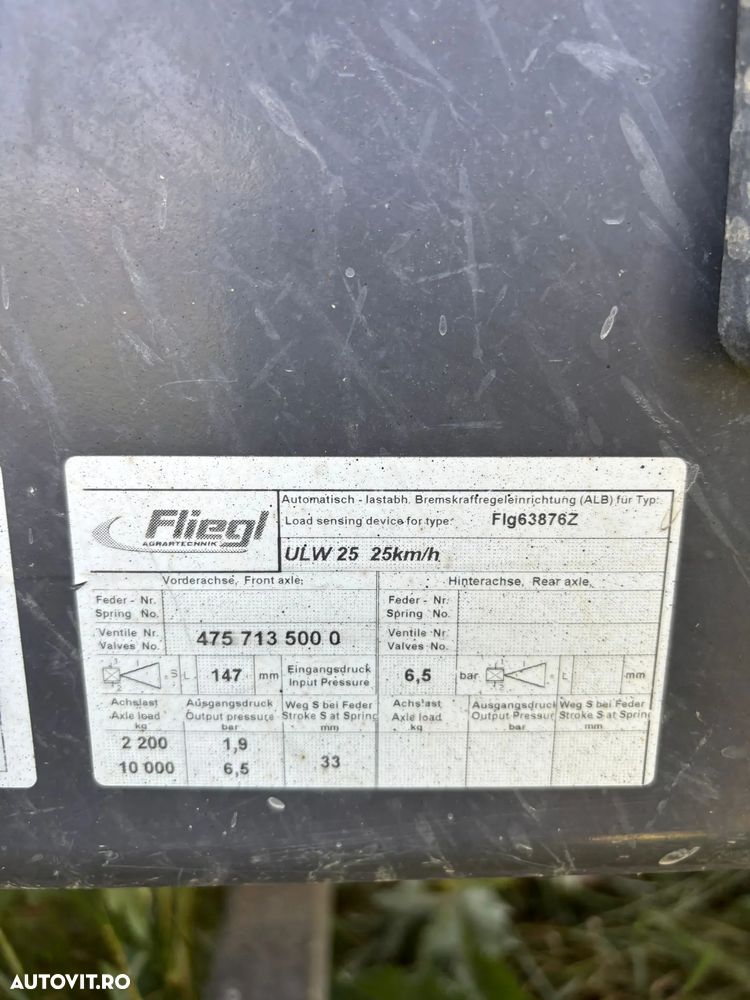 Alta Remorca Fliegl ULW 25 - 8