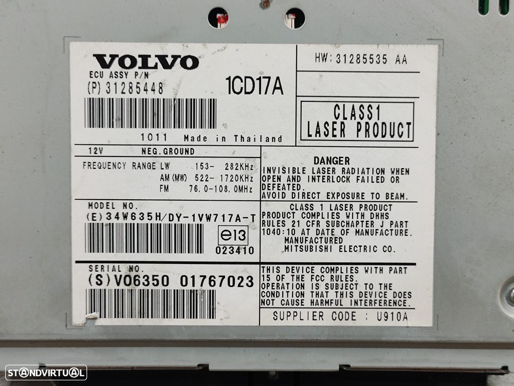 Radio Volvo S40 MK2 Original - 8