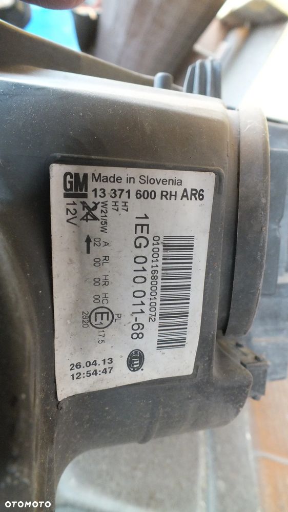 Lampa przednia lewa prawa Opel Astra 4 J chrom - 8