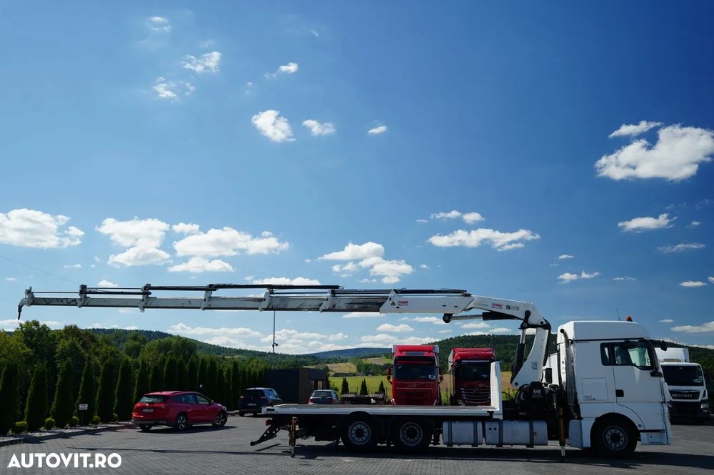 MAN TGX 18.440 / 6x2 / PLATFORMĂ - 6,3 M / HDS HIAB 422 E-6 HIDUO / CAPACITATE MAXIMĂ DE RIDICARE: 12.000 KG / EXTENSIE MAXIMĂ: 16,5 M / TELECOMANDĂ / - 7