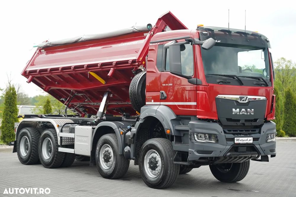 MAN TGS 41.480 / 8x8 / BASCULANĂ SPATE / MANUAL / NOU NOU / KH-KIPPER / - 14