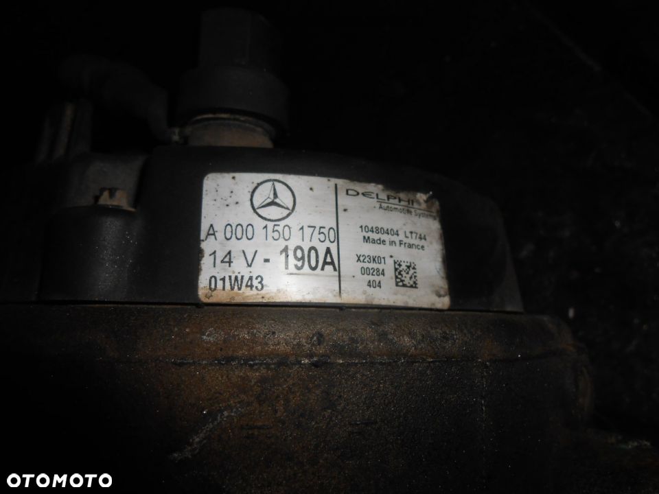 Mercedes ML W163 alternator A0001501750 2.7 CDI - 2