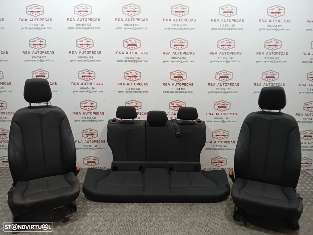 Conjunto Bancos Frente Frontais Trás Traseiros BMW Série 1 F20 Tecido Original - 13