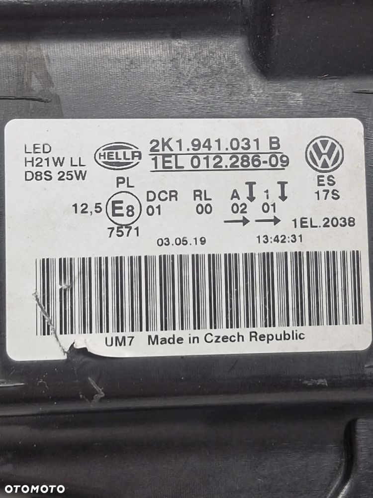 VW CADDY IV XENON LED LAMPA LEWA PRZÓD 2K1941031B - 9