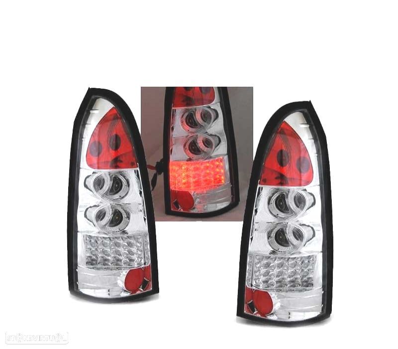 FAROLINS TRASEIROS LED PARA OPEL ASTRA G 97-04 CHROME CROMADO - 1