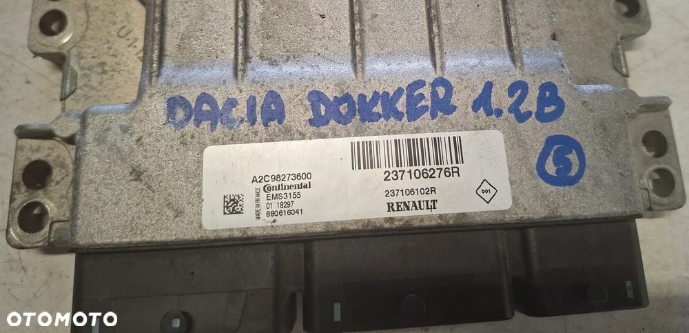 DACIA DOKKER 19r KOMPUTER STEROWNIK SILNIKA 237106276R - 2