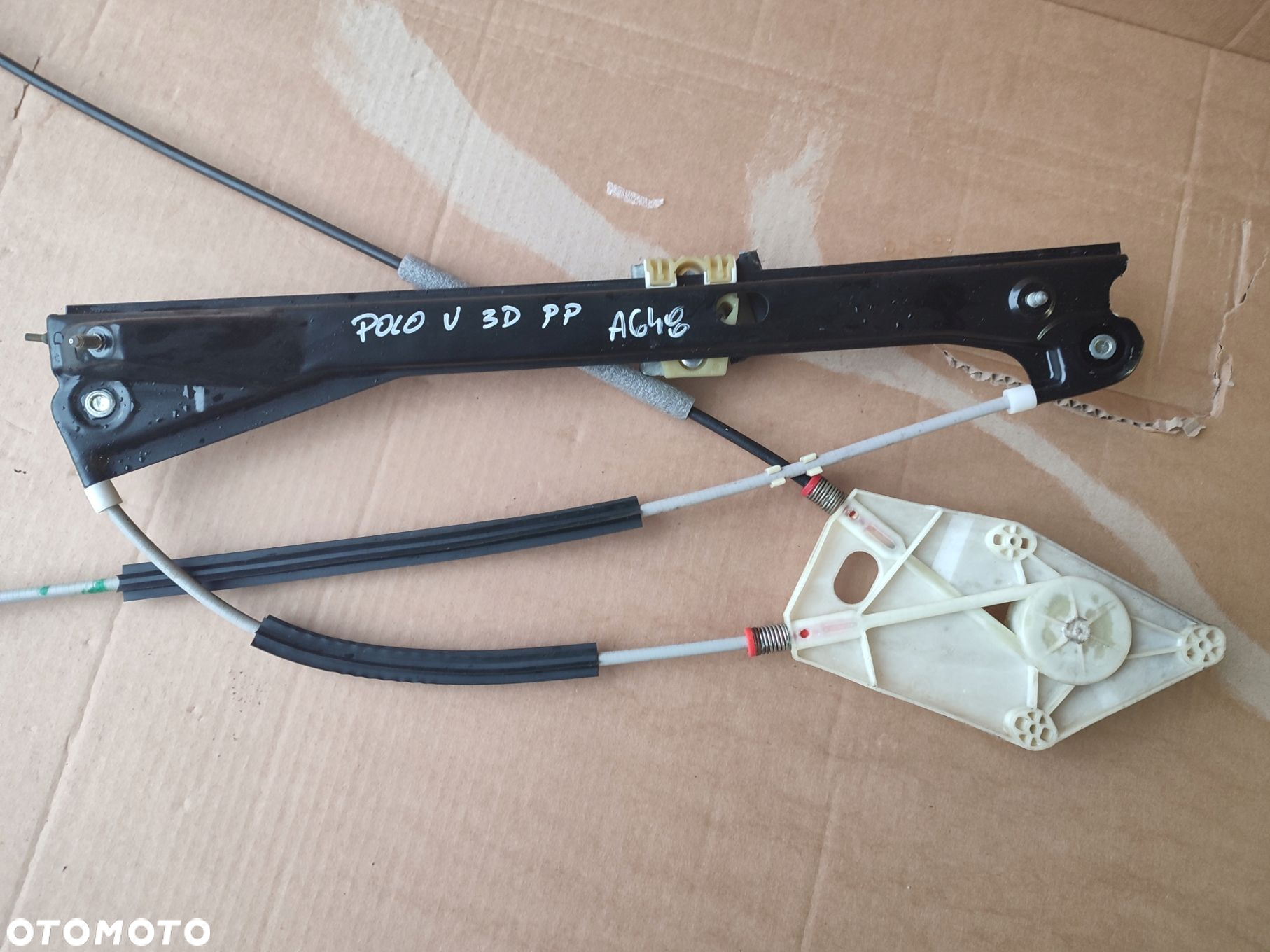 Mechanizm szyby prawy przód pasażera VW POLO V LIFT 6C 3DRZWI 130TYS przeb - 3