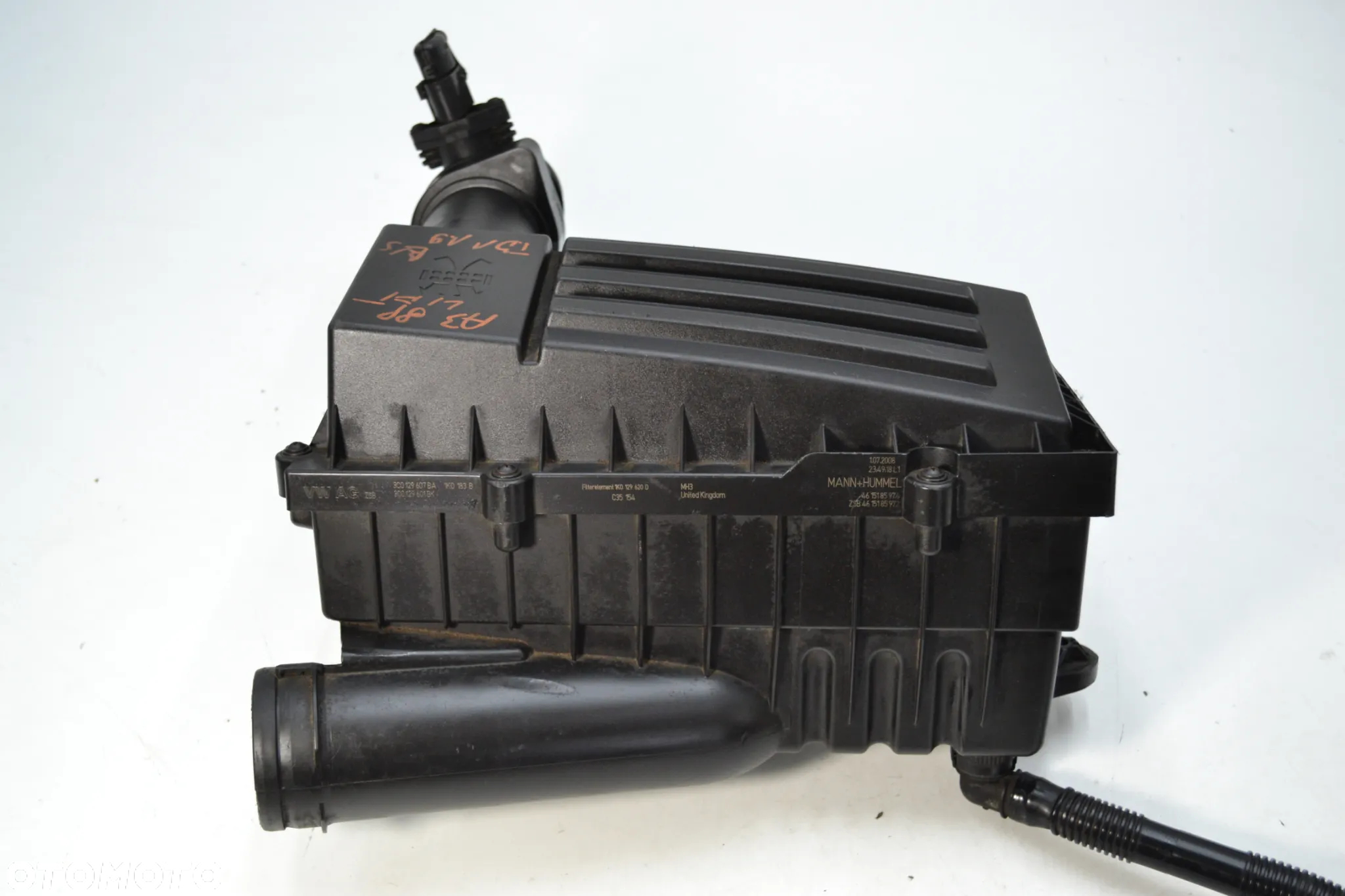 AUDI A3 8P OBUDOWA FILTRA POWIETRZA PRZEPŁYWKA PRZEPŁYWOMIERZ 3C0129607BA - 10