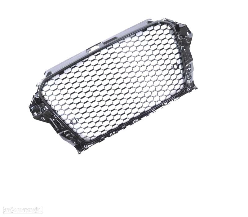 GRELHA AUDI A3 8V 12-16 LOOK RS3 PRETO BRILHANTE - 2