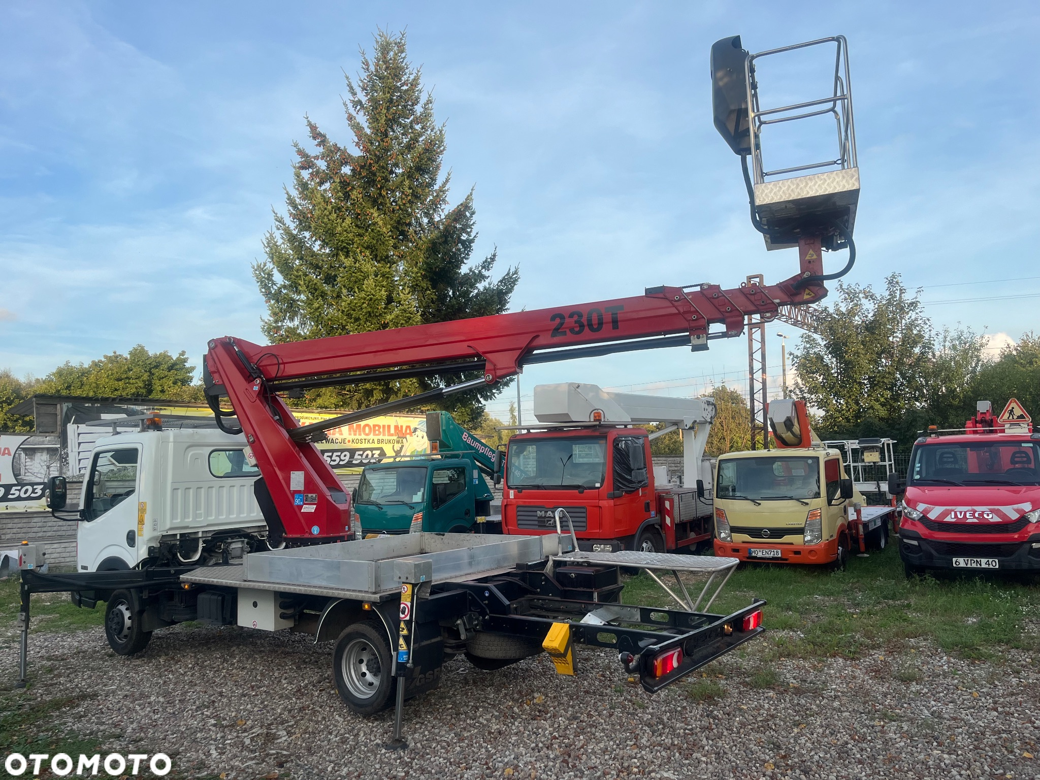 Nissan Podnośnik Koszowy Zwyżka GSR 230T 23 Metry 13 metrów w Bok!Super Stan! UDT! jak Wumag Ruthmann Multitel! Kosz 300KG - 22