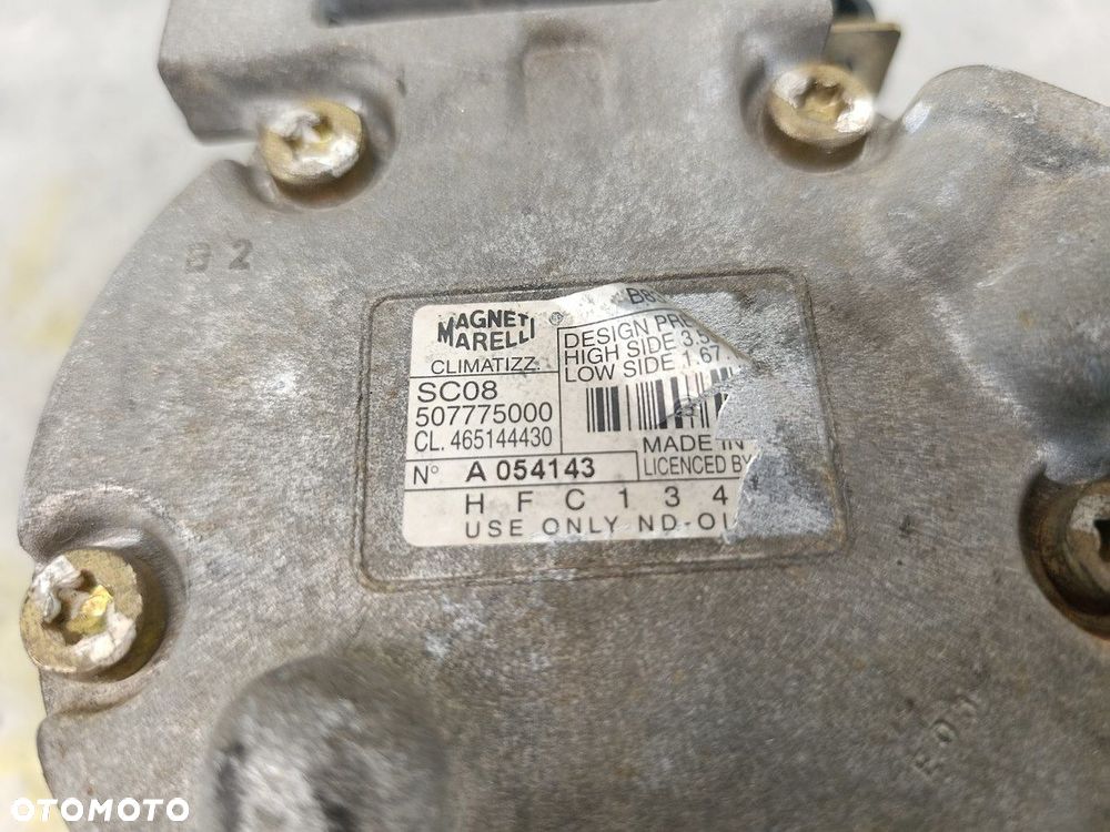 SPRĘŻARKA KLIMATYZACJI FIAT DOBLO I 507775000  465144430 MAGNETI MARELLI - 8