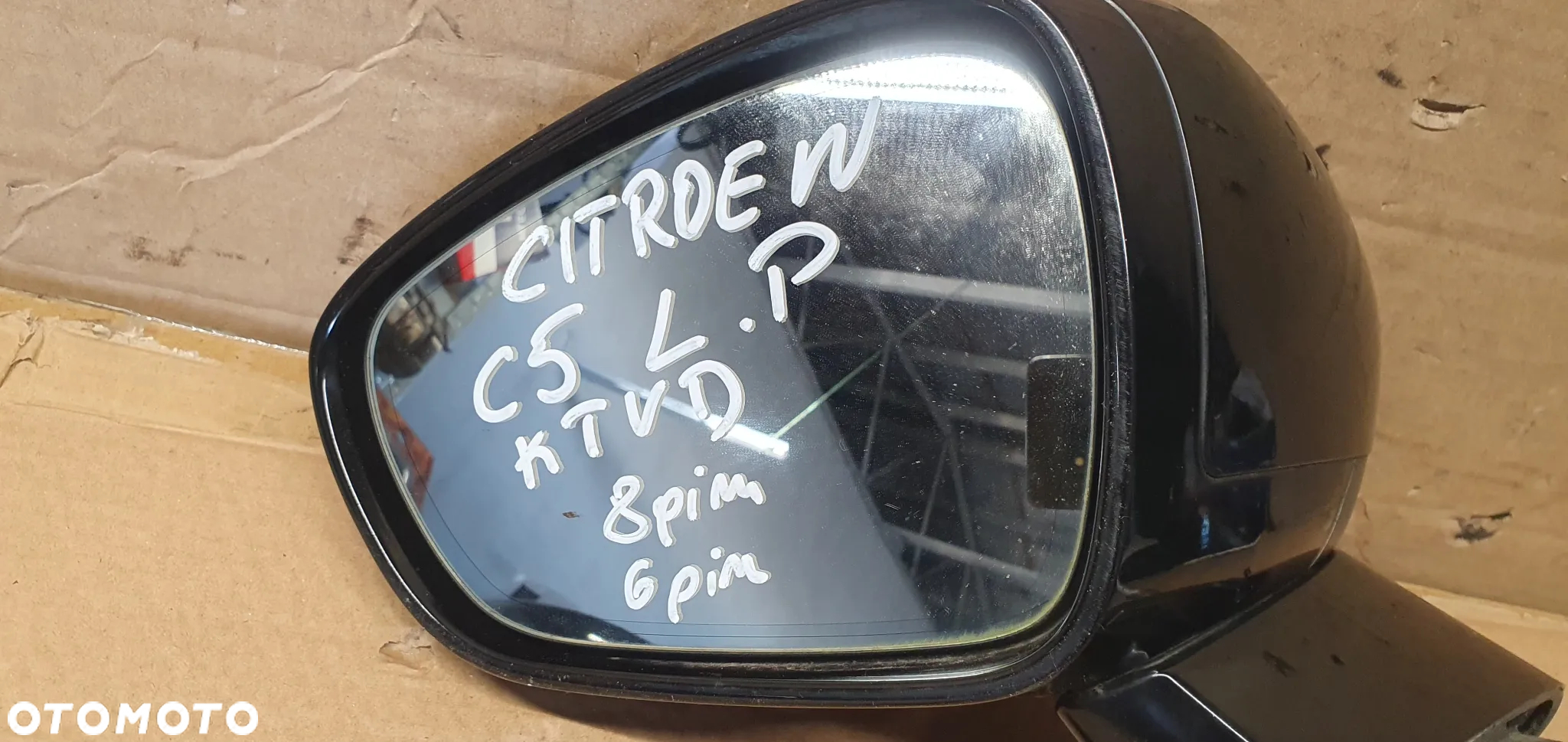 Lusterko lewe elektryczne 12 PIN 8+4 PIN Citroen C5 III UK KTVD - 7