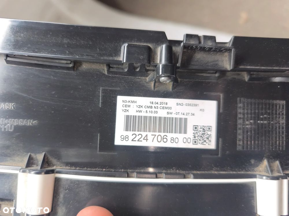 LICZNIK ZEGARY PEUGEOT EXPERT III JUMPY PROACE 9822470680 - 6