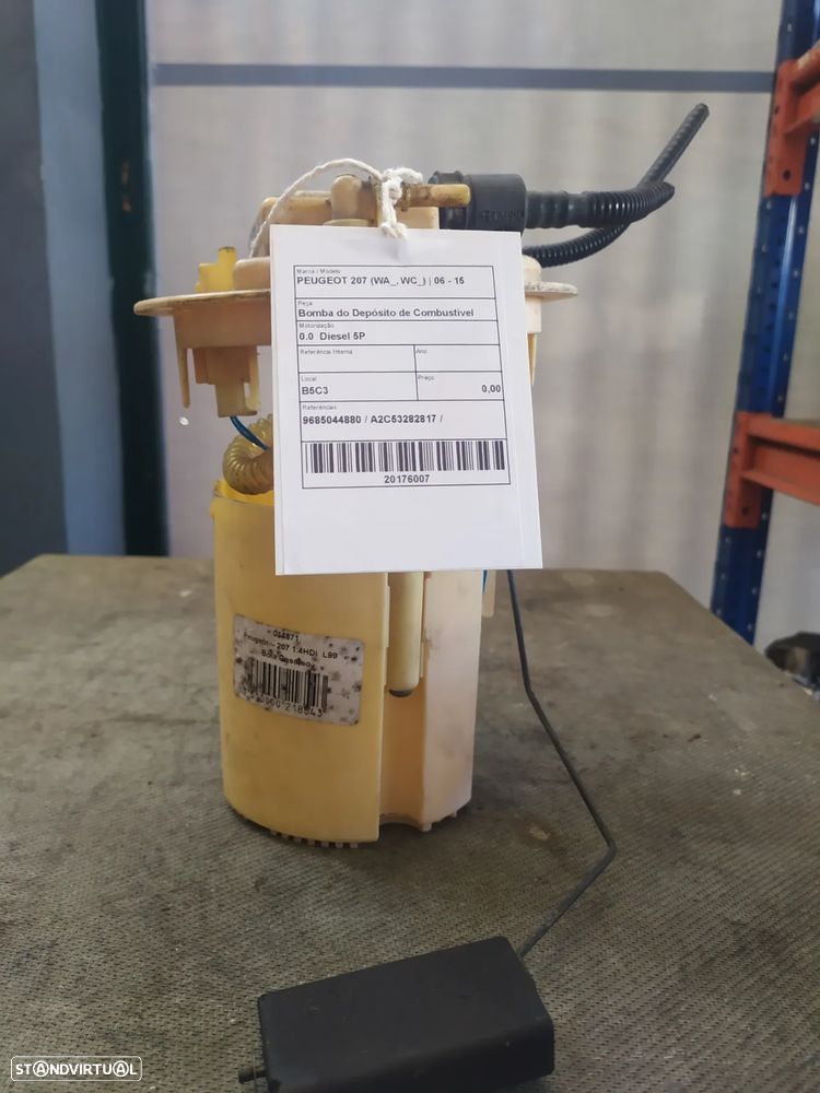 BOMBA DE COMBUSTIVEL PEUGEOT 207 / 9685044880 / A2C53282817 - 1