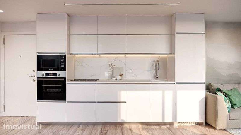 Apartamento T1 Novo no Centro de Canidelo, com Jardim e Campo Paddle - Grande imagem: 3/12