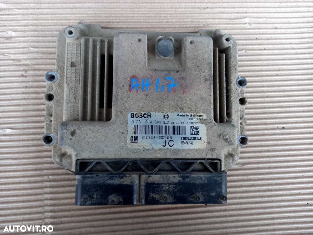 Opel Astra G H  Zafira A B Vectra B Bertone, calculator ECU - 4