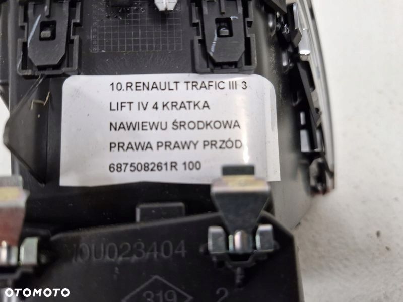 RENAULT TRAFIC III 3 LIFT IV 4 KRATKA NAWIEWU ŚRODKOWA PRAWA PRAWY PRZÓD - 8