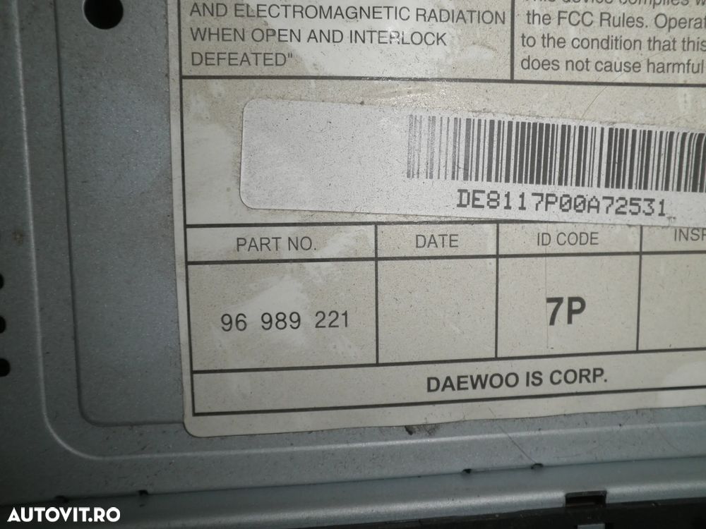 Radio CD Chevrolet Epica 96989221 - 3