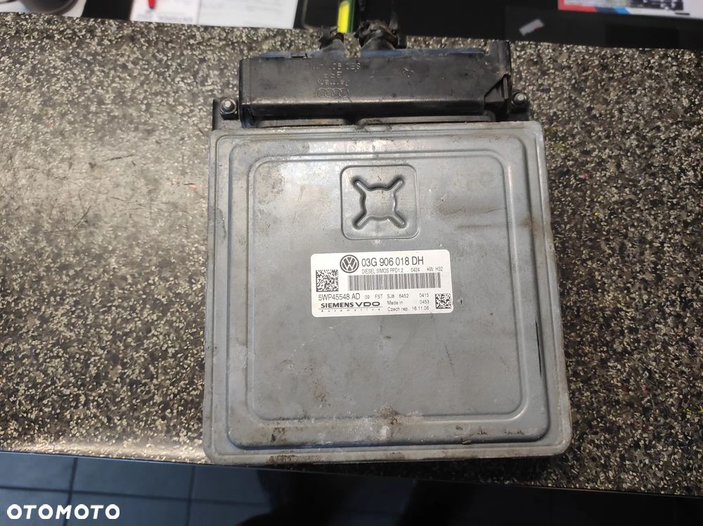 KOMPUTER STEROWNIK SILNIKA 2.0 TDI 03G906018DH DIESEL SIMOS PPD1.2 HW:H32 5WP45548AD WYSYŁKA !!!! - 1
