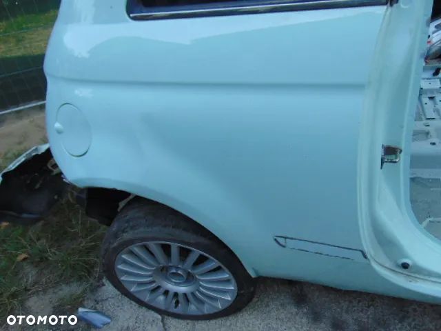 FIAT 500 TYLNA ćwiartka ćwiara próg słupek BŁOTNIK PRAWY PRAWA strona tył tylny 166 Latte menta - 3