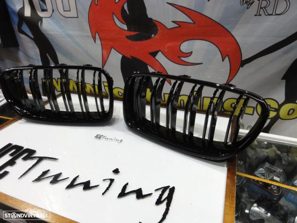 Grelha frontal BMW F10 / F11 / F18 10-17 M5 look / dupla lâmina em preto piano brilhante - 8