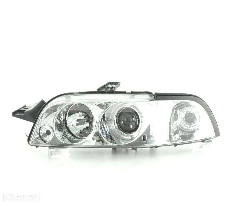 FARÓIS ANGEL EYES FIAT PUNTO 93-99 FUNDO CROMADO MAN - 1