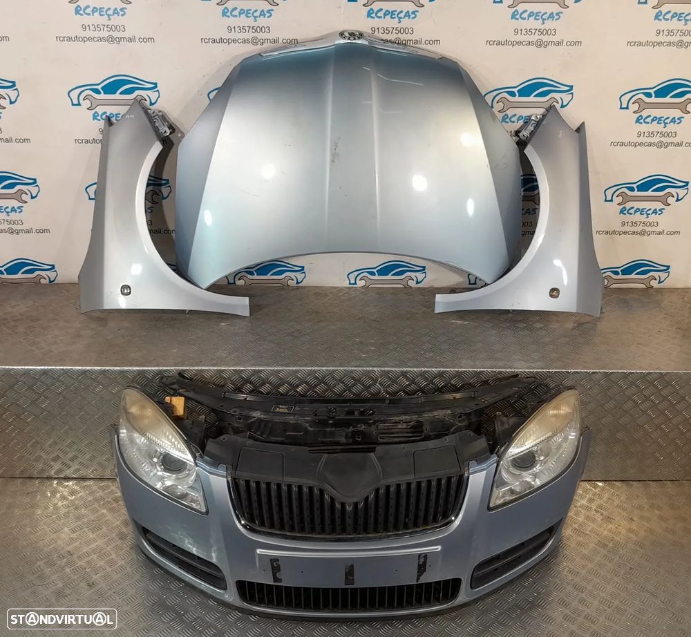 FRENTE COMPLETA SKODA FABIA II 2 MK2 542 CAPOT PARACHOQUES GUARDA-LAMAS OTICAS RADIADOR VENTILADOR FRENTE FIBRA REFORÇO - 23
