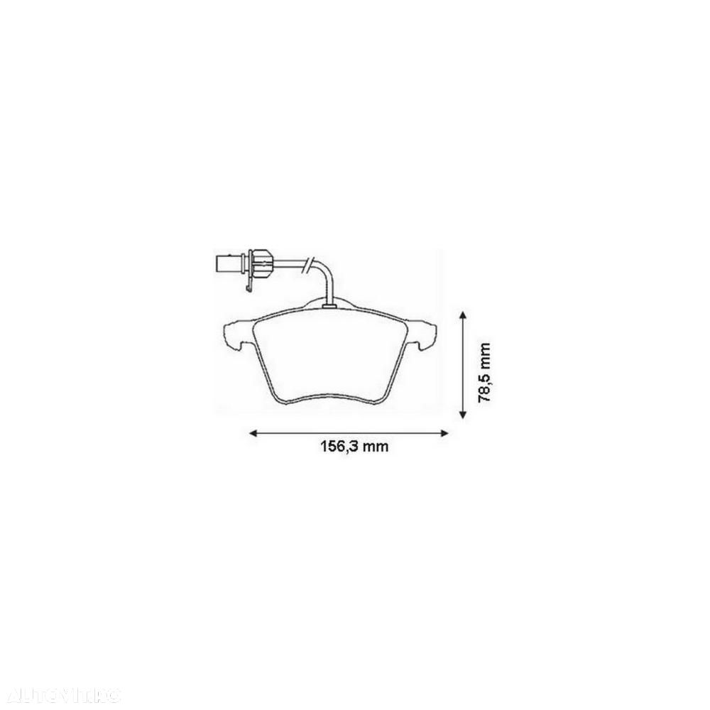 Placute frana fata Volkswagen Transporter 4 Bus (70xb, 70xc, 7db, 7dw), 09.1990-06.2003, marca SRLine S70-0299 - 1
