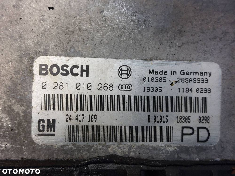 ZESTAW STARTOWY OPEL ZAFIRA A 2.0 DTI 24417169 0281010268 - 2