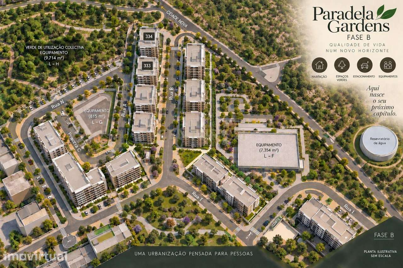 PARADELA GARDENS | T3 | NOVO | BOX 3 CARROS - Grande imagem: 2/15
