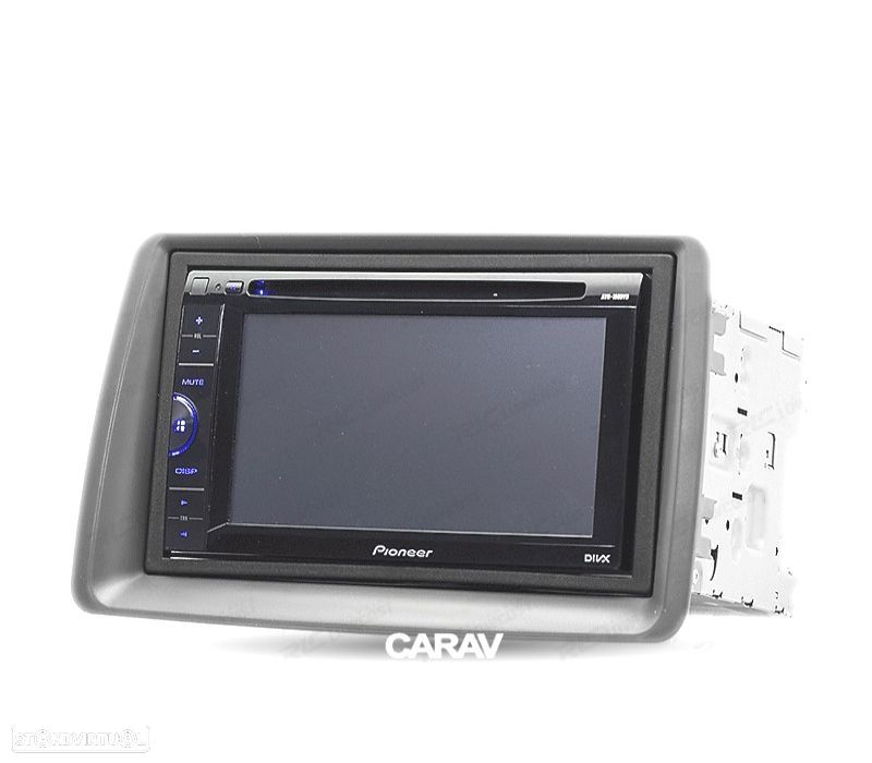 MOLDURA ADAPTADOR CINZA ESCURO PARA RADIO 2-DIN PARA FIAT PANDA - 2