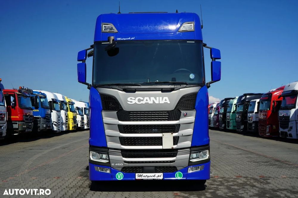 Scania S 450 / COMBINAȚIE TANDEM / CORTINĂ / 120 M3 / DRIVE-THROUGH / ACOPERIȘ RIDICABIL / PUNȚĂ RIDICABILĂ / - 6