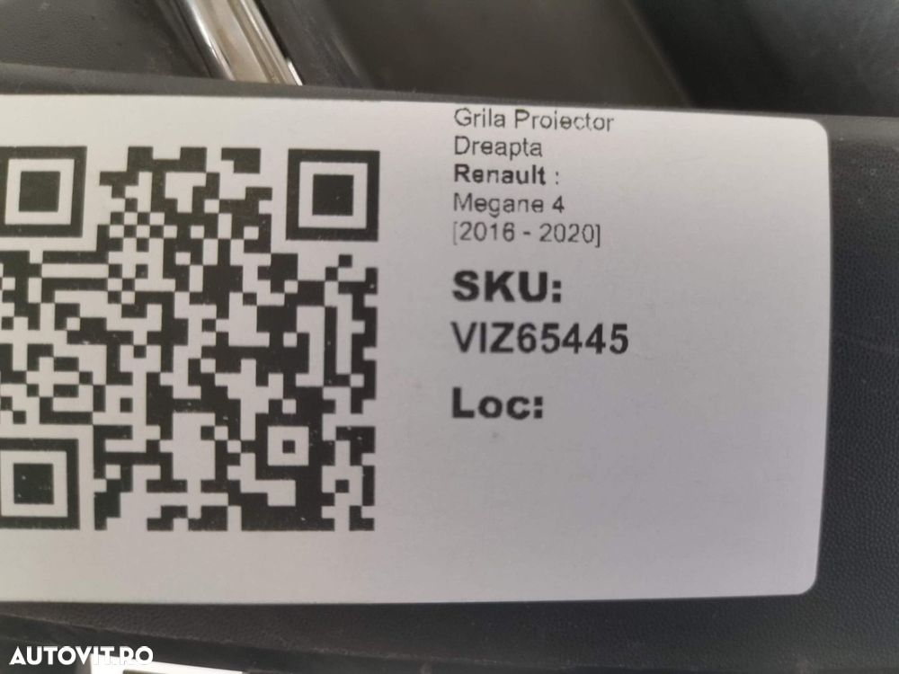 Grila Proiector Dreapta Renault  Megane 4 2016 2017 2018 2019 2020 Ori - 8